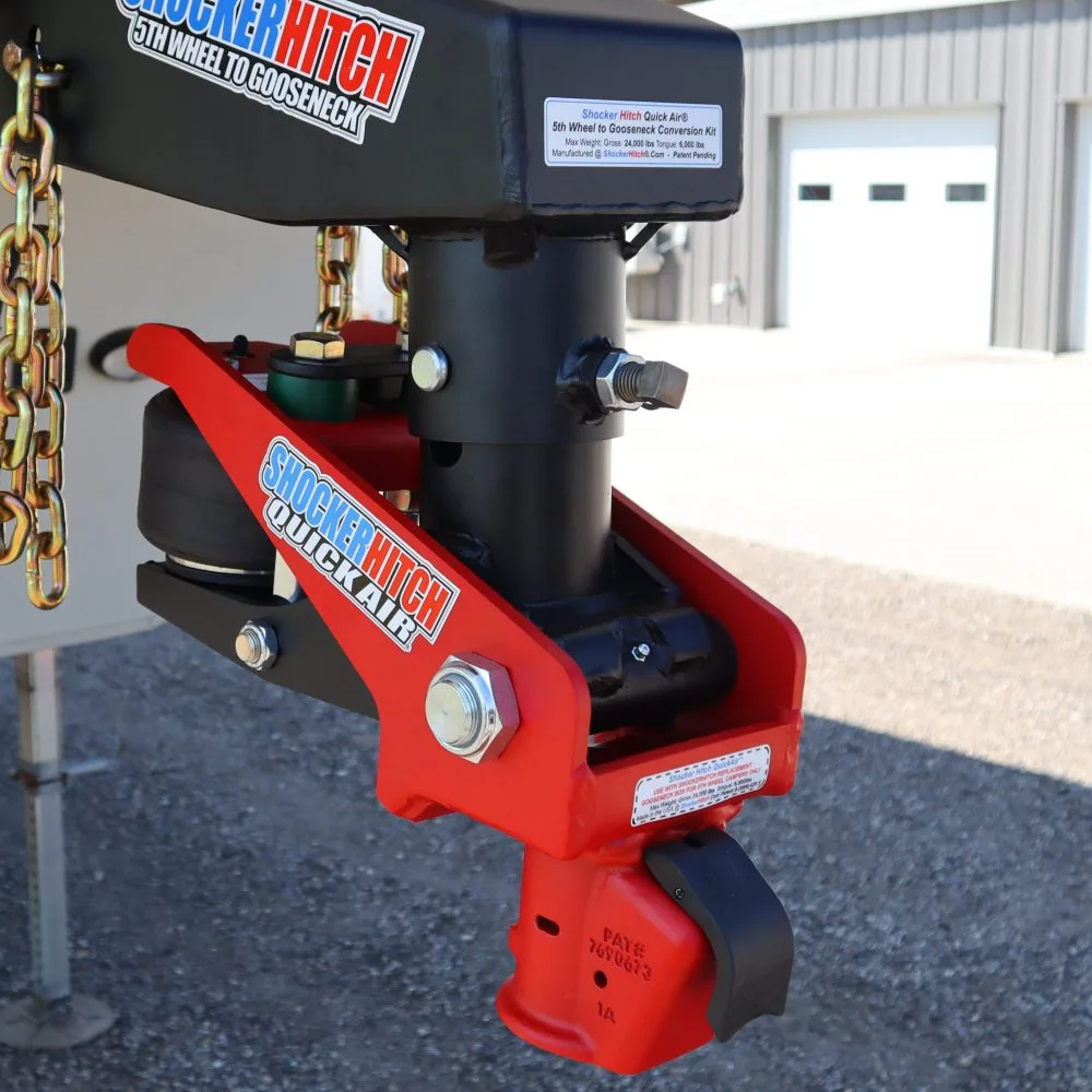 Shocker Quick Air Gooseneck Hitch & Demco Coupler for 5th Wheel Gooseneck Pin Box