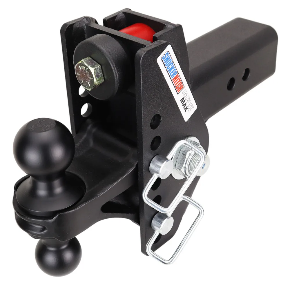 Impact Max Cushion Hitch & Black Combo Ball Mount w/2" & 2-5/16" Balls