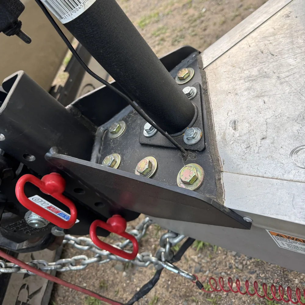 Bolt on Trailer Tonque Vertical Channel Adaptor for Aluminum Trailer A-Frames - Has 6 Bolt Holes
