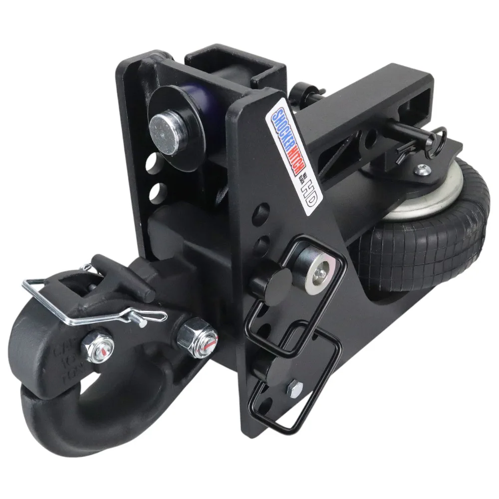 Shocker HD Max Black Air Hitch & Channel Style Pintle Hook