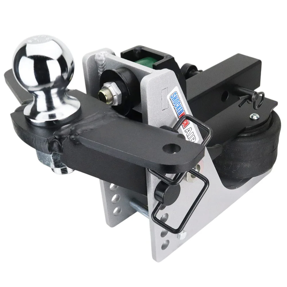 Shocker 10K Aluminum Air Hitch & Raised Ball Mount w/ 2-5/16" Ball & Sway Bar Tabs