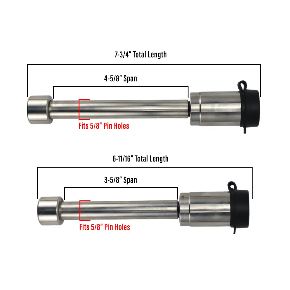 Locking Receiver Hitch Pin - 5/8" by 3-5/8" L Span