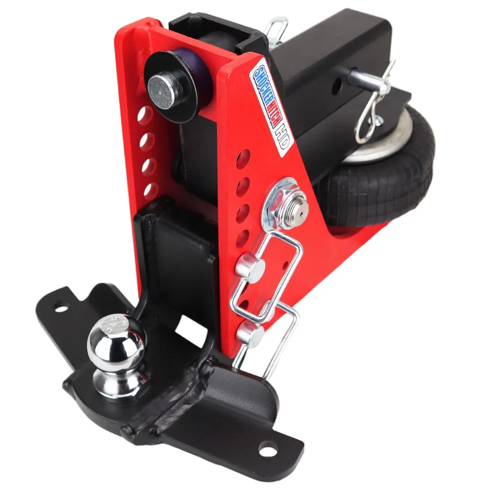 Shocker HD Air Hitch & Raised Ball Mount w/ 2" Ball & Sway Bar Tabs