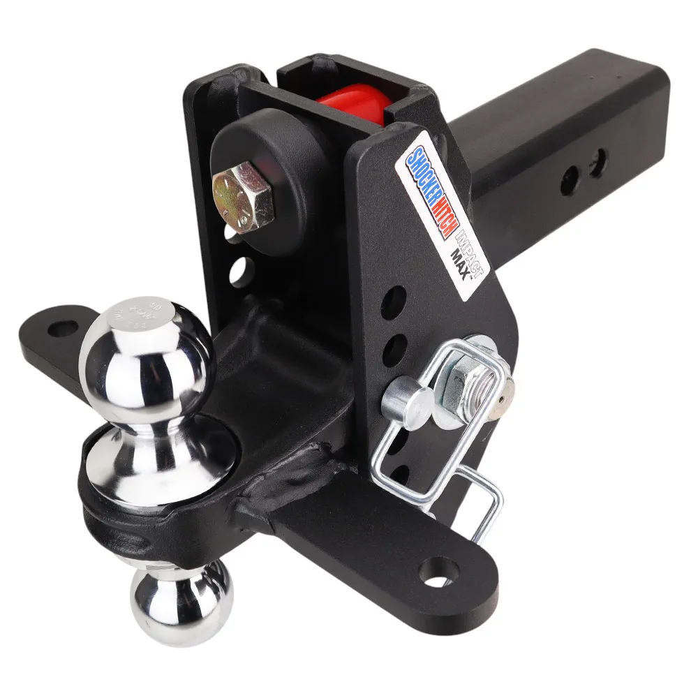 Impact Max Cushion Hitch & Chrome Sway Bar Tab Combo Ball Mount w/2" & 2-5/16" Balls