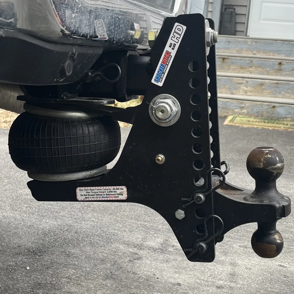 Shocker HD Max Black Super Drop Air Hitch & Black Combo Ball Mount