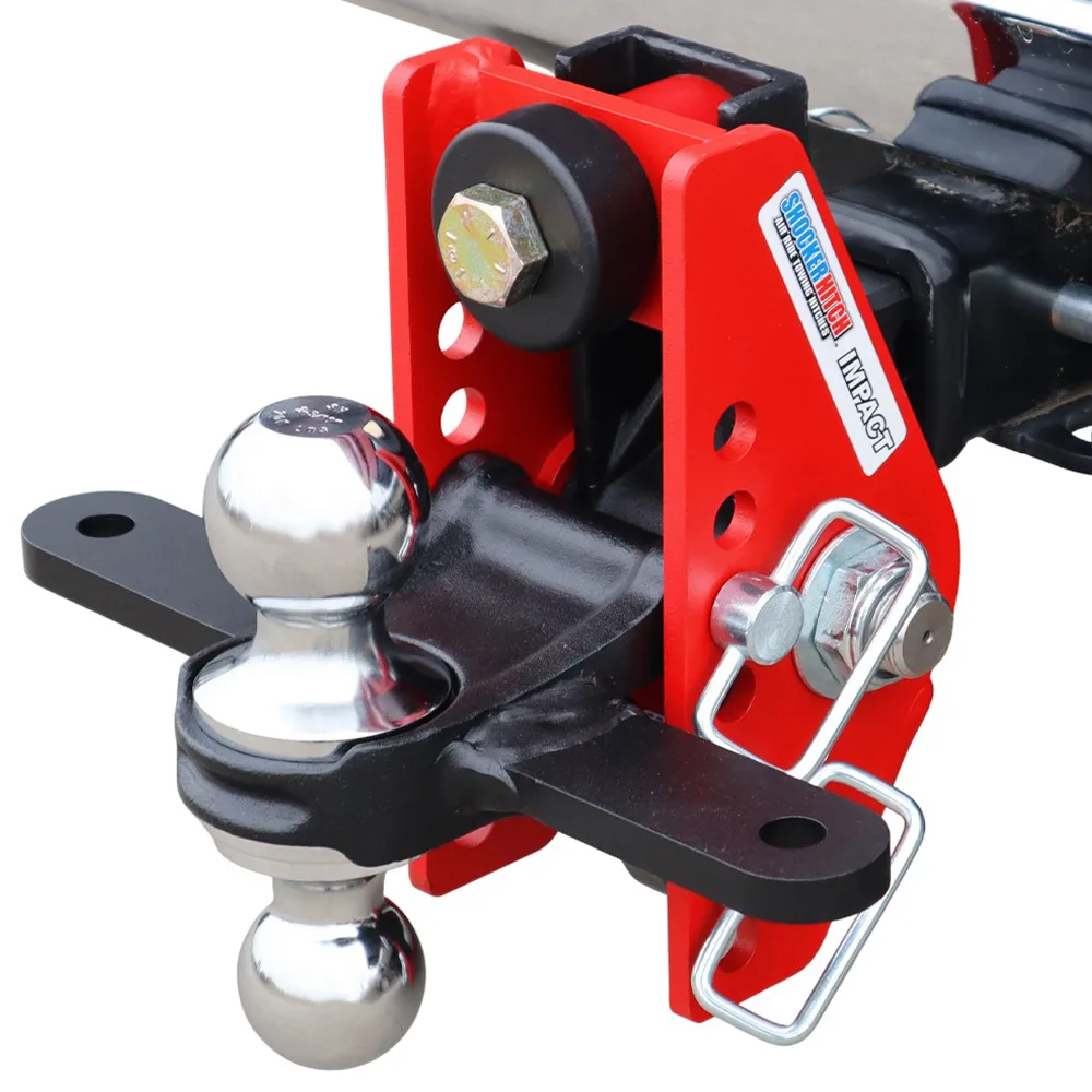 Impact Cushion Hitch & Chrome Sway Bar Tab Combo Ball Mount w/2" & 2-5/16" Balls
