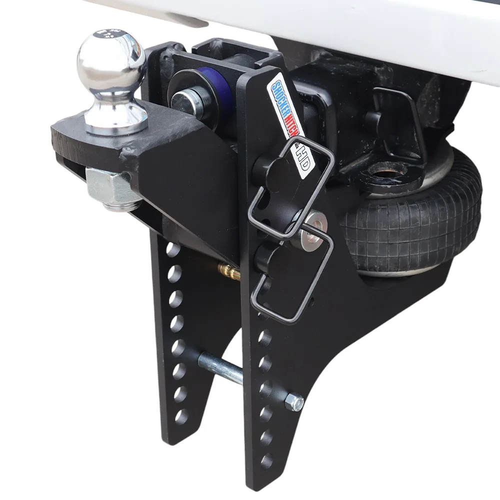 Shocker HD Max Black Super Drop Air Hitch & Raised Ball Mount w/ 2" Ball