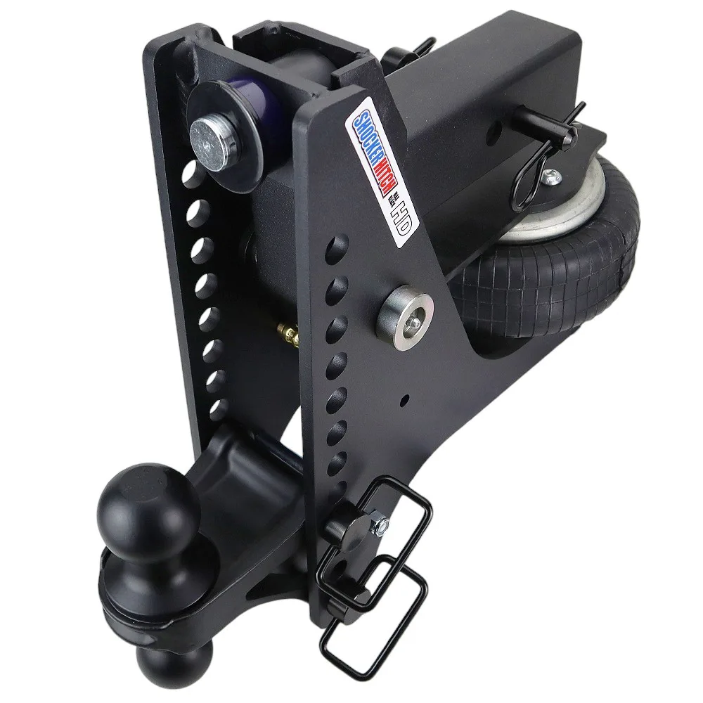 Shocker HD Max Black Super Drop Air Hitch & Black Combo Ball Mount