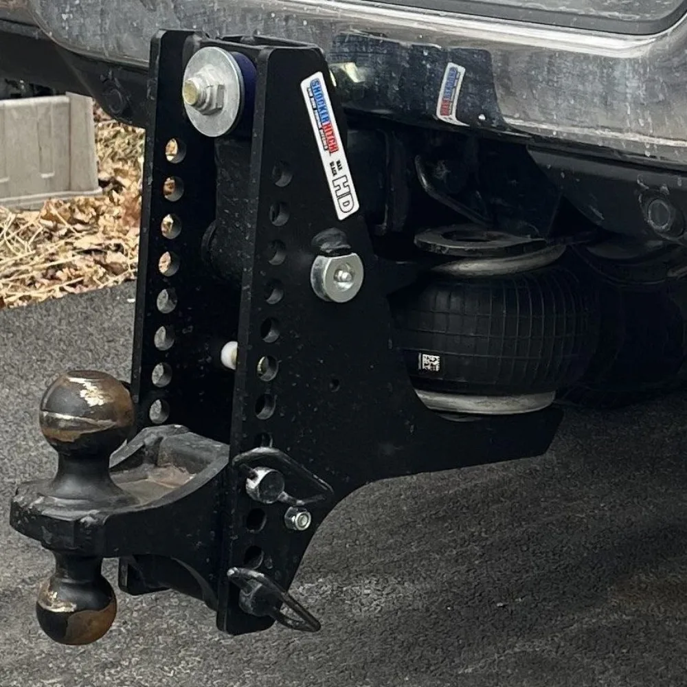 Shocker HD Max Black Super Drop Air Hitch & Black Combo Ball Mount