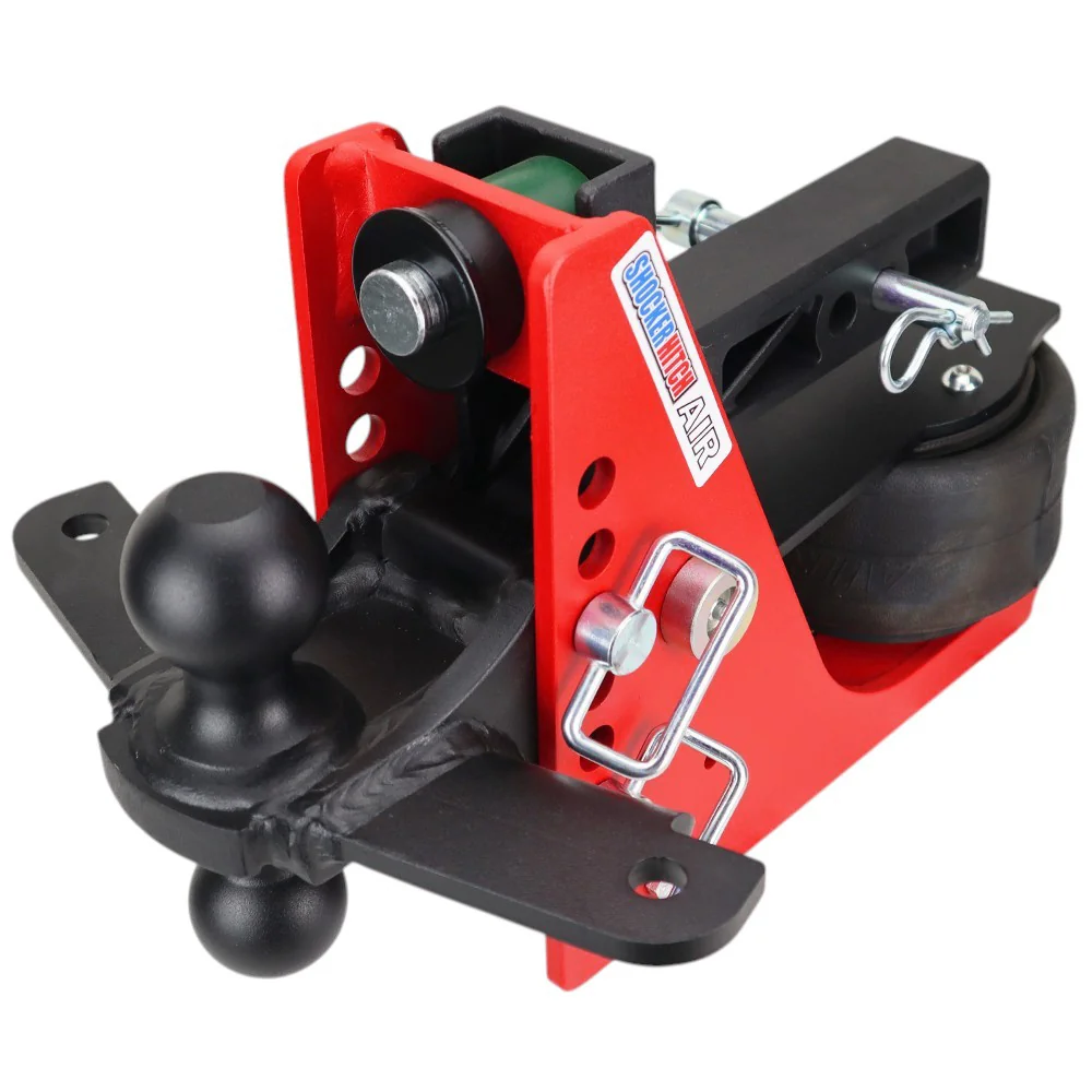 Shocker Air Hitch & Black Combo Ball Mount & Sway Bar Tabs — Shocker bumper-pull receiver hitch (SKU SH-620-200BLK-SC)