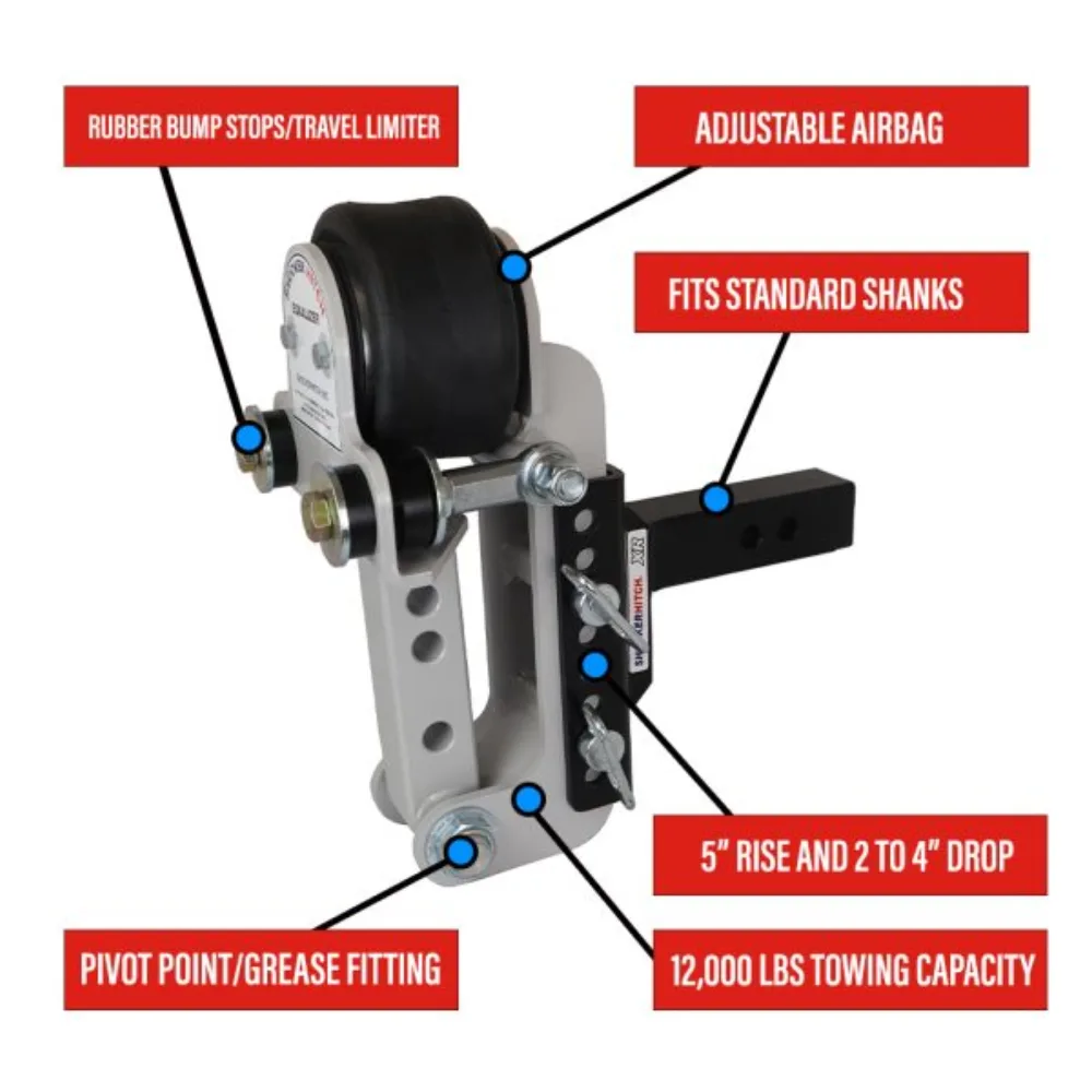 Shocker Air Equalizer for WD Hitch Kit (Air Equalizer, XR Drop Hitch, Combo Ball & 2 Hitch Pins)