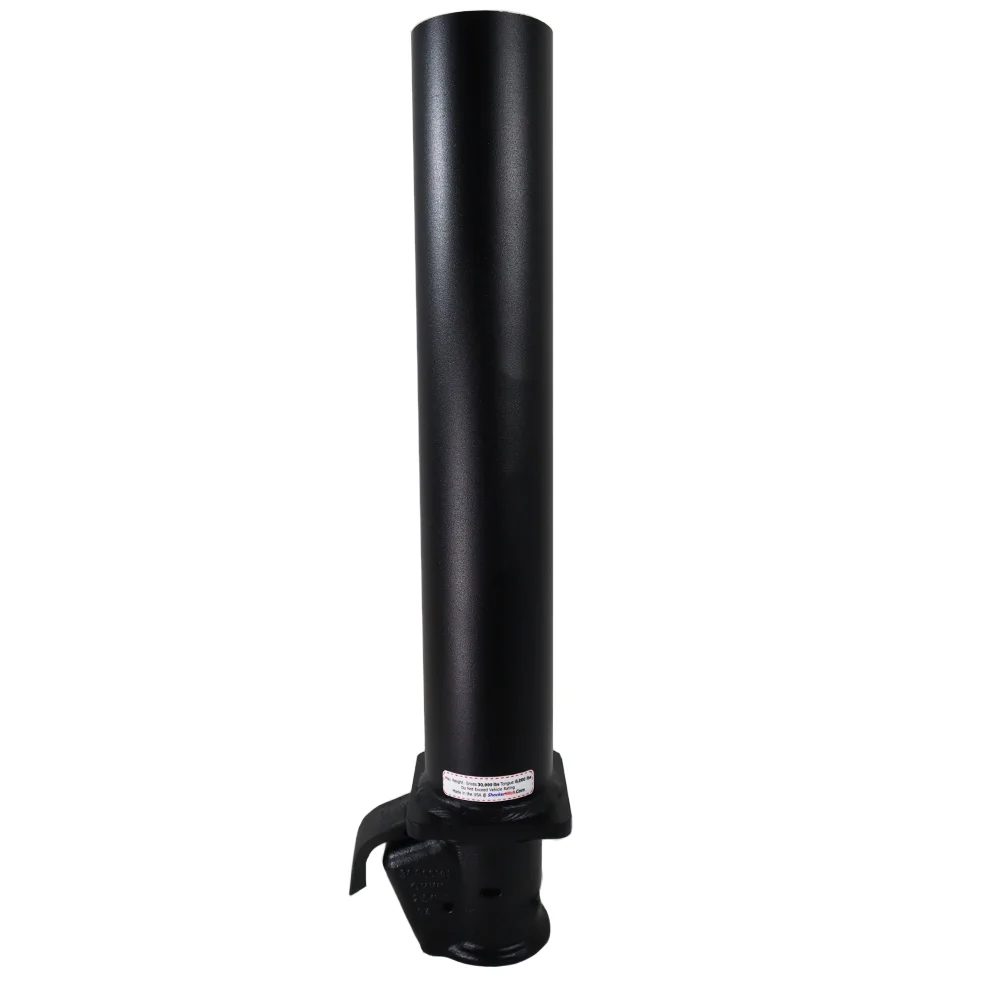 Shocker 30K Gooseneck Stem & EZ Latch Demco Coupler - Round Blank Stem - Black