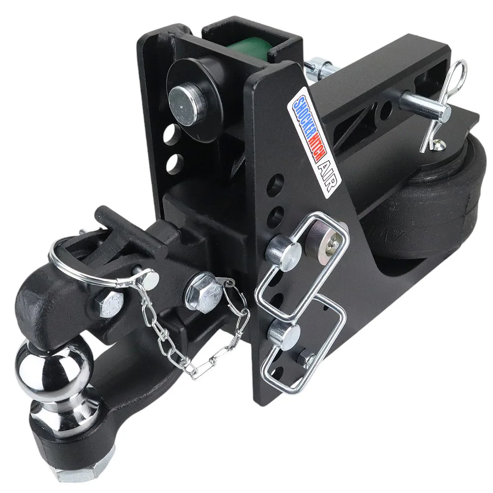 Shocker Max Black Air Channel Style Pintle & Ball Hitch