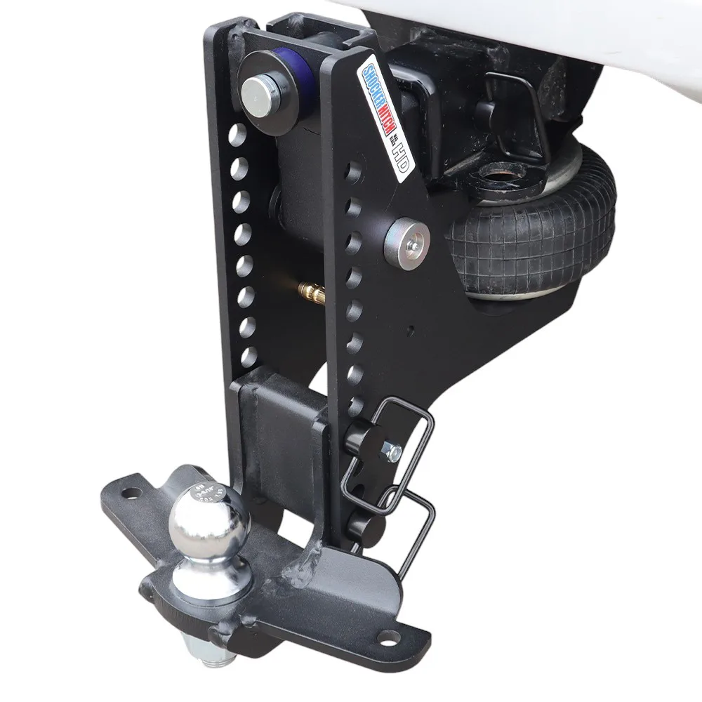 Shocker HD Max Black Super Drop Air Hitch & Drop Ball Mount w/ 2-5/16" Ball & Sway Bar Tabs