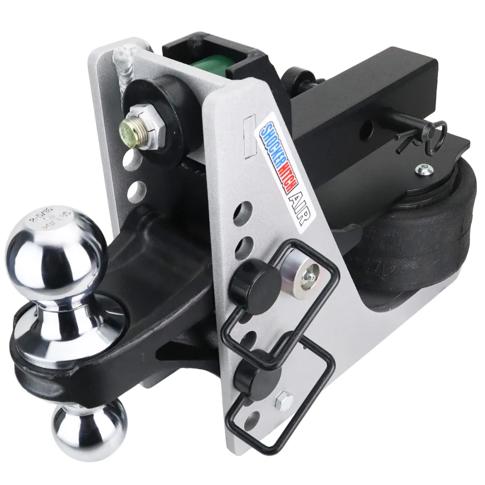 Shocker 10K Aluminum Air Hitch & Chrome Combo Ball Mount