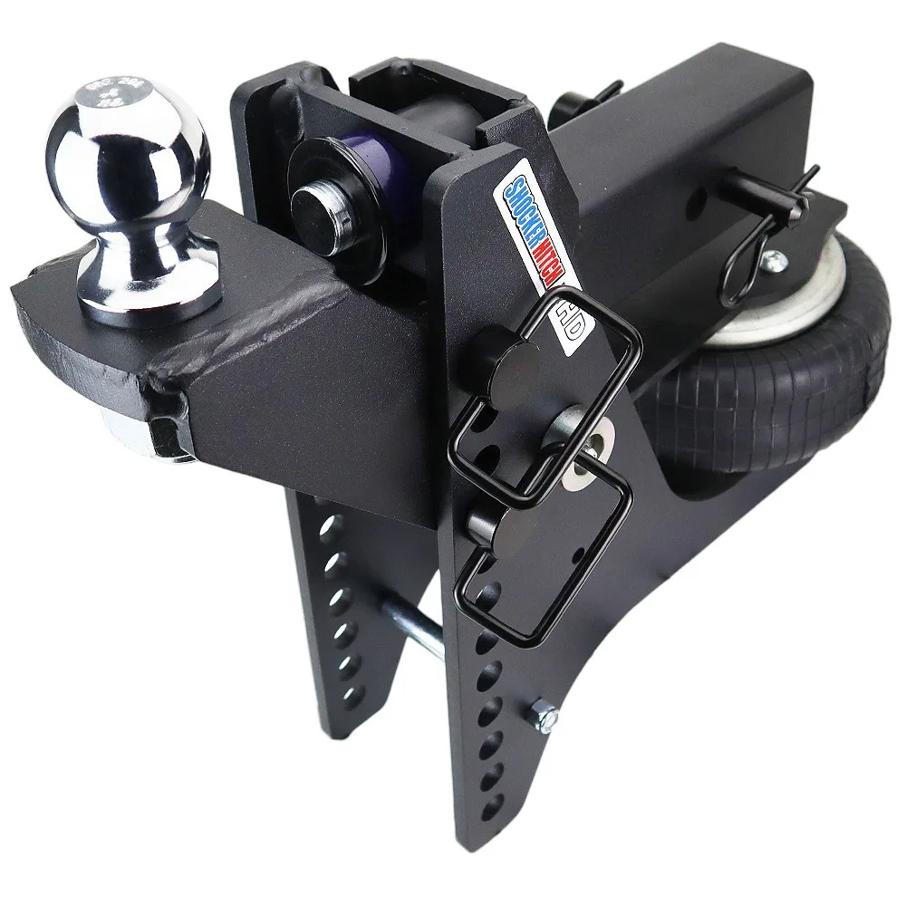 Shocker HD Max Black Super Drop Air Hitch & Raised Ball Mount w/ 2" Ball
