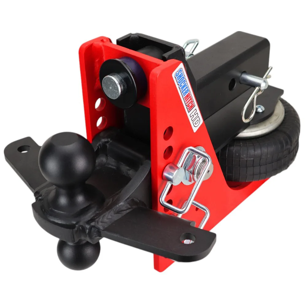 Shocker HD Air Hitch & Black Combo Ball Mount & Sway Bar Tabs