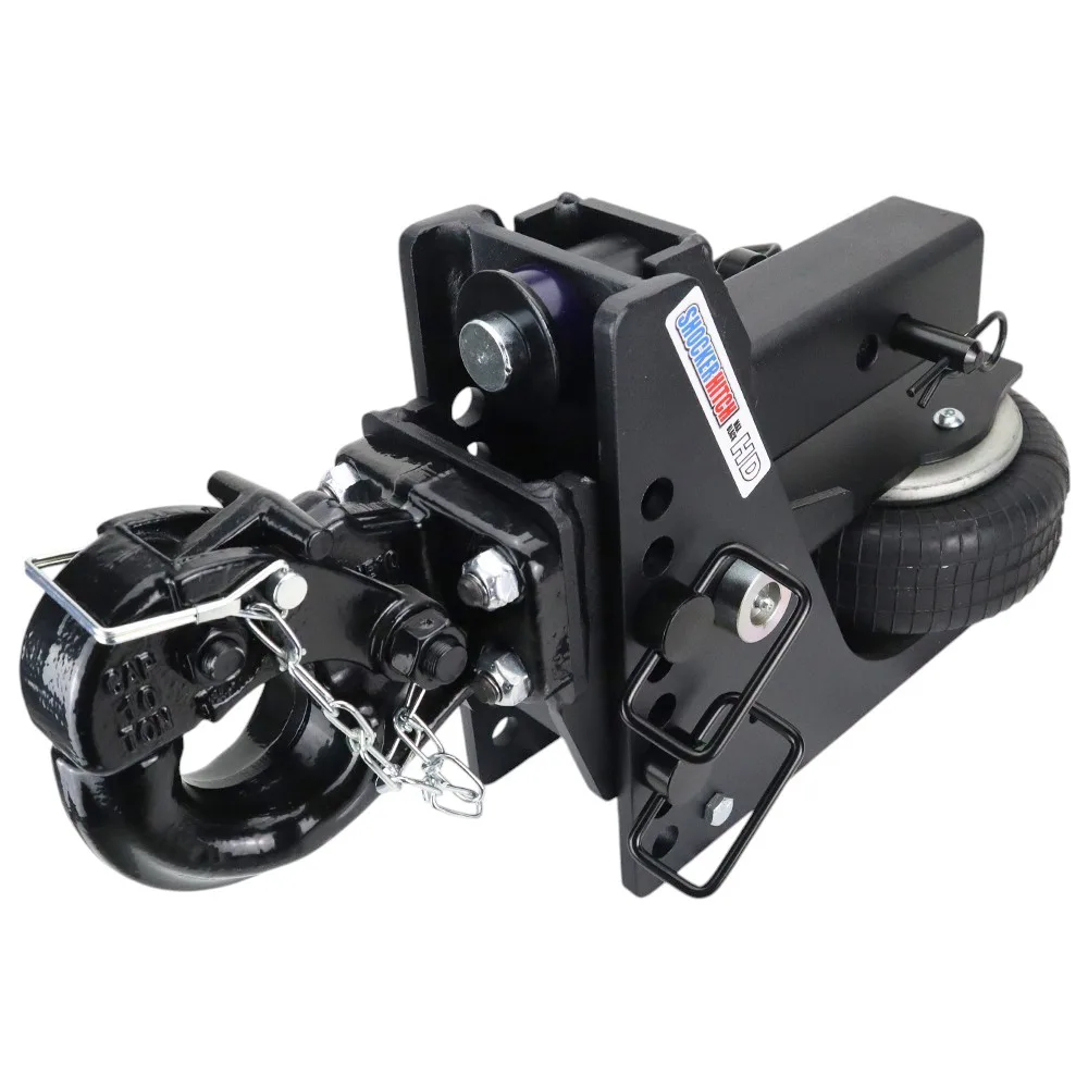 Shocker HD Max Black Air Hitch & Pintle Hook w/Mount