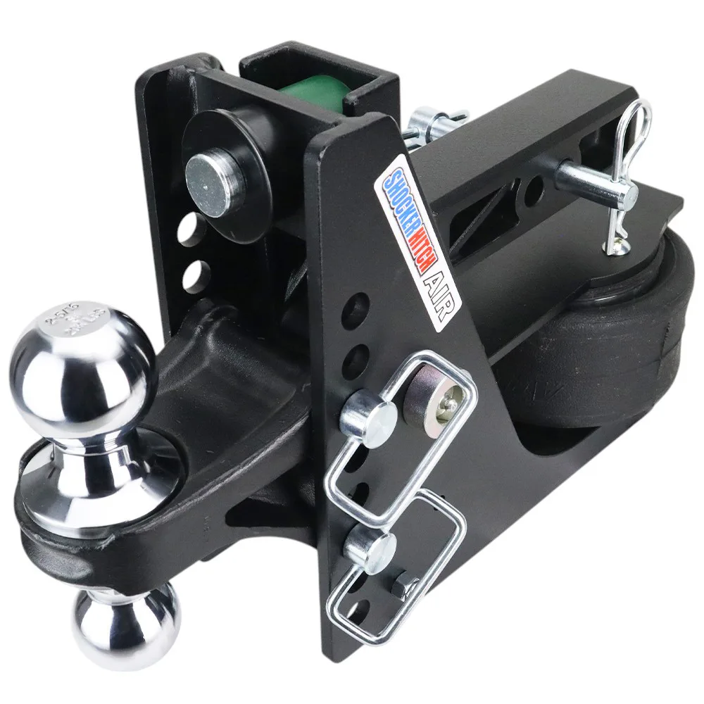 Shocker Max Black Air Hitch & Chrome Combo Ball Mount
