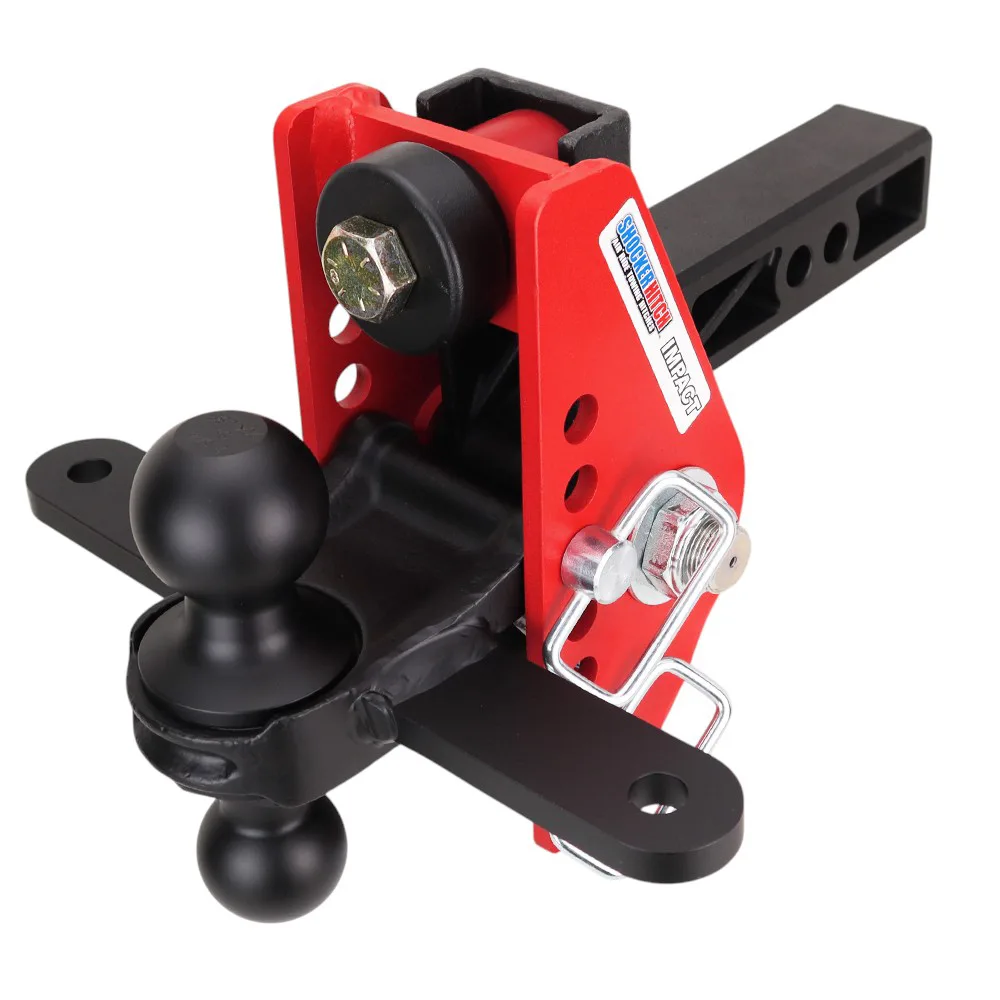 Impact Cushion Hitch & Black Sway Bar Tab Combo Ball Mount w/2" & 2-5/16" Balls