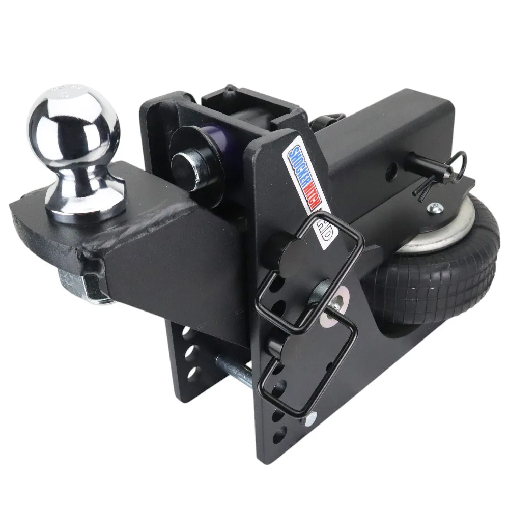 Shocker HD Max Black Air Hitch & Raised Ball Mount w/ 2" Ball