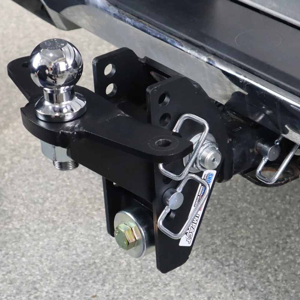 Impact Max Cushion Hitch & Raised Ball Mount w/2" Ball & Sway Bar Tabs