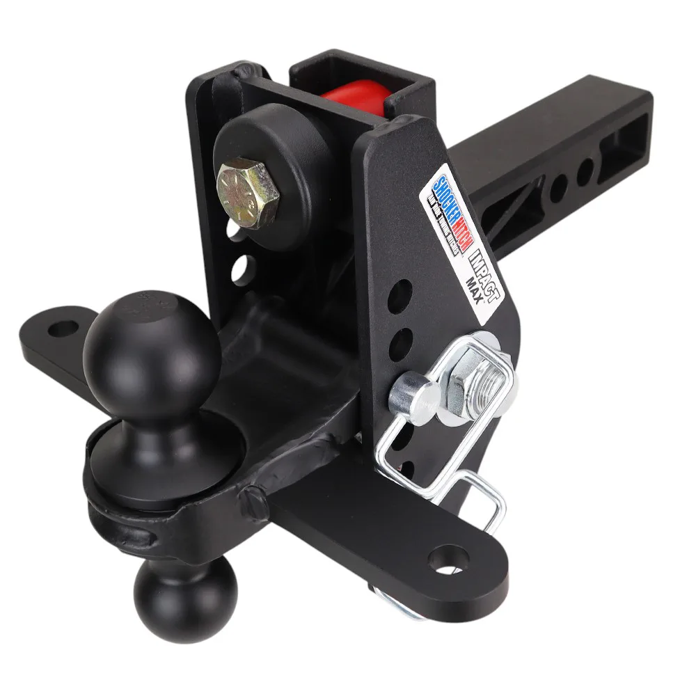 Impact Max Cushion Hitch & Black Sway Bar Tab Combo Ball Mount w/2" & 2-5/16" Balls