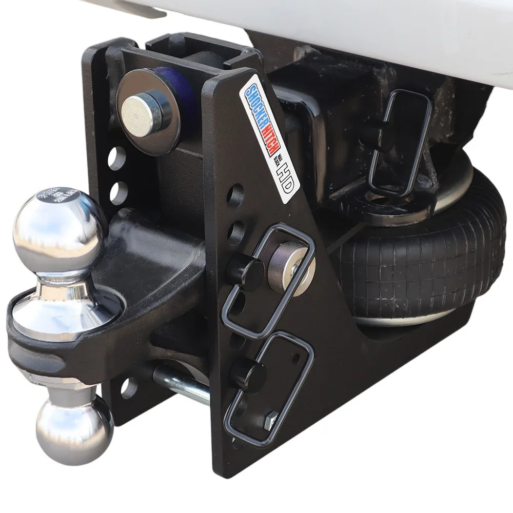 Shocker HD Max Black Air Hitch & Chrome Combo Ball Mount