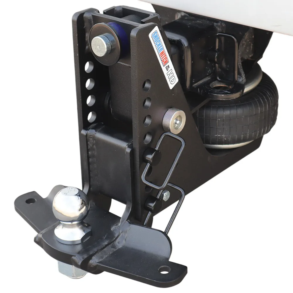 Shocker HD Max Black Air Hitch & Drop Ball Mount w/ 2" Ball & Sway Bar Tabs