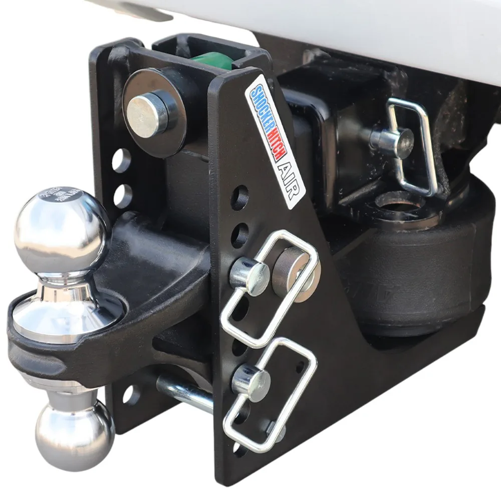 Shocker Max Black Air Hitch & Chrome Combo Ball Mount