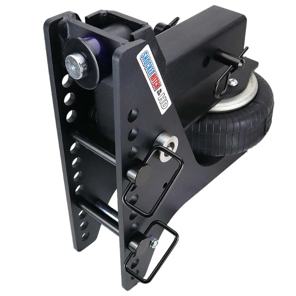 Shocker HD Max Black Super Drop Air Hitch & Chrome Combo Ball Mount