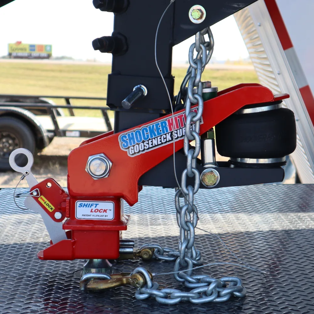 Shocker Gooseneck Surge Air Hitch & Shift Lock Coupler for 2-5/16" Ball
