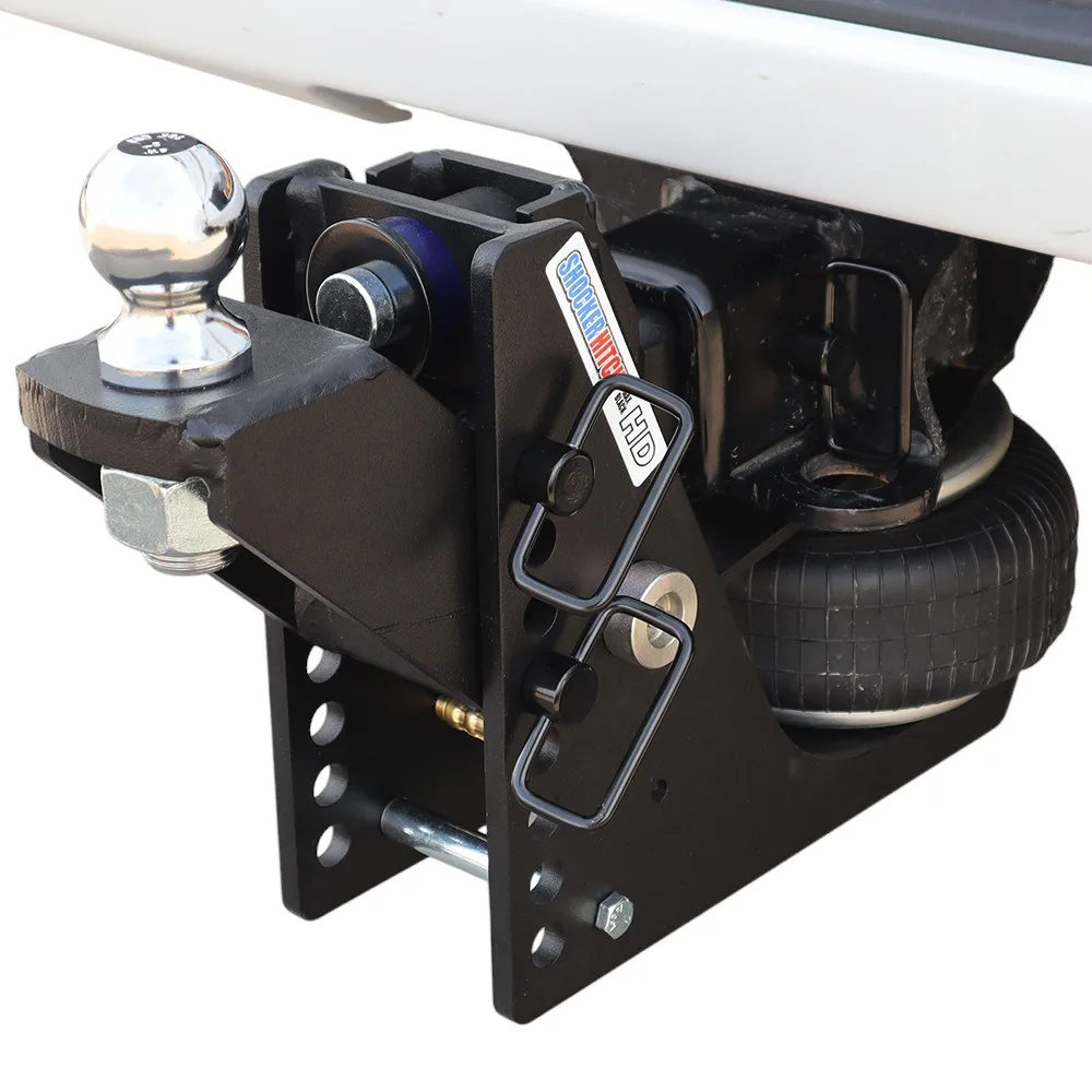 Shocker HD Max Black Air Hitch & Raised Ball Mount w/ 2" Ball