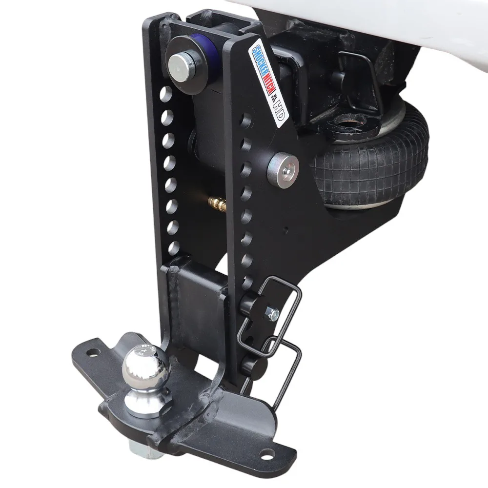 Shocker HD Max Black Super Drop Air Hitch & Raised Ball Mount w/ 2" Ball & Sway Bar Tabs