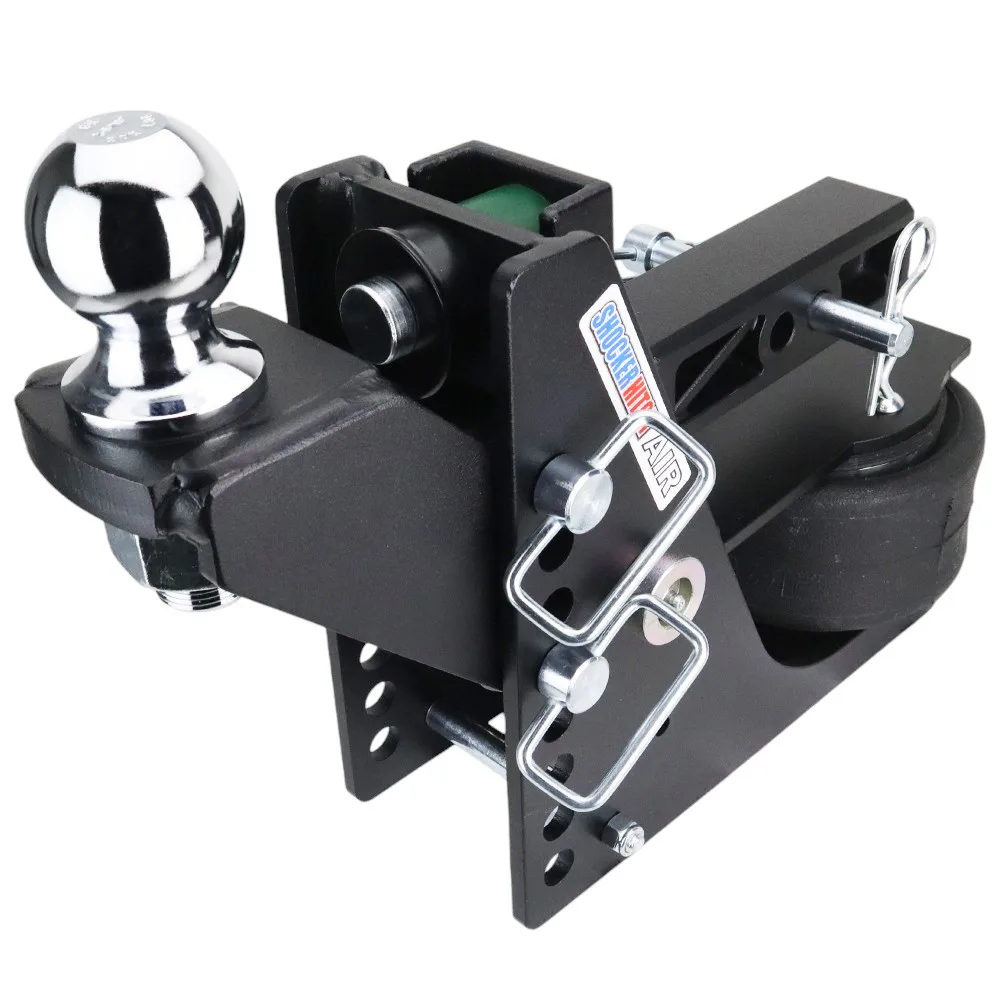 Shocker Max Black Air Hitch & Raised Ball Mount w/ 2-5/16" Ball