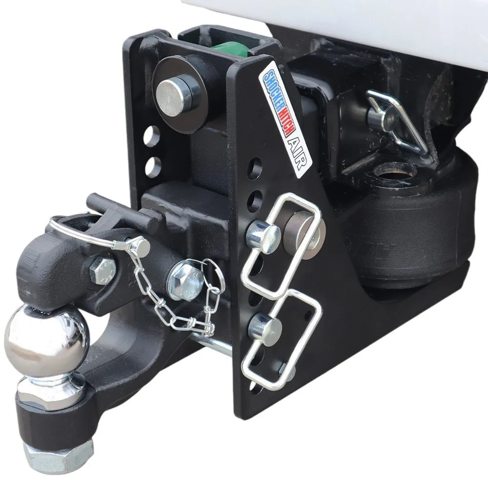 Shocker Max Black Air Channel Style Pintle & Ball Hitch