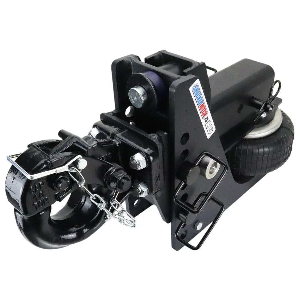 Shocker HD Max Black Air Hitch & Pintle Hook w/Mount