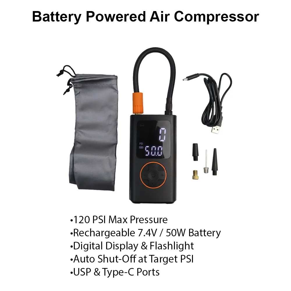 Shocker Compact Portable Air Compressor with Digital Gauge