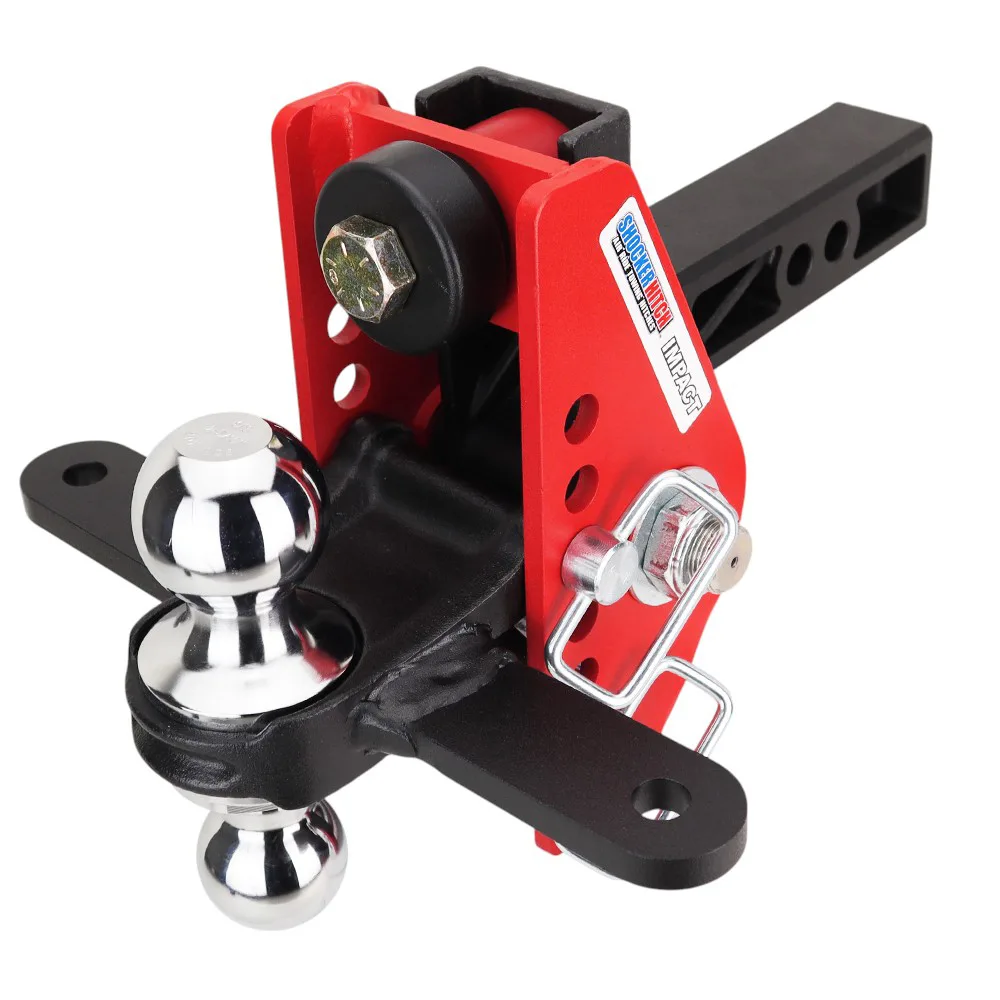 Impact Cushion Hitch & Chrome Sway Bar Tab Combo Ball Mount w/2" & 2-5/16" Balls