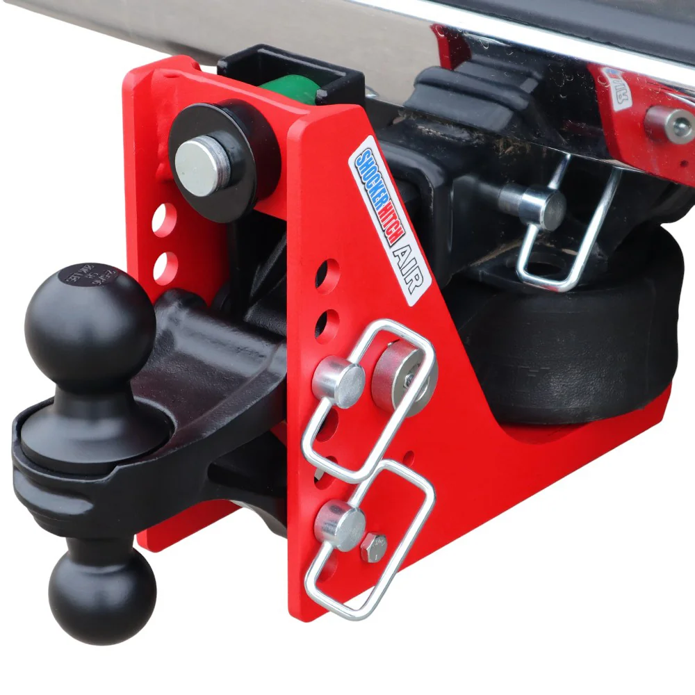 Original Shocker 7 Hole & Black Combo Ball Mount — Shocker bumper-pull receiver hitch (SKU SH-620-200-7BLK)
