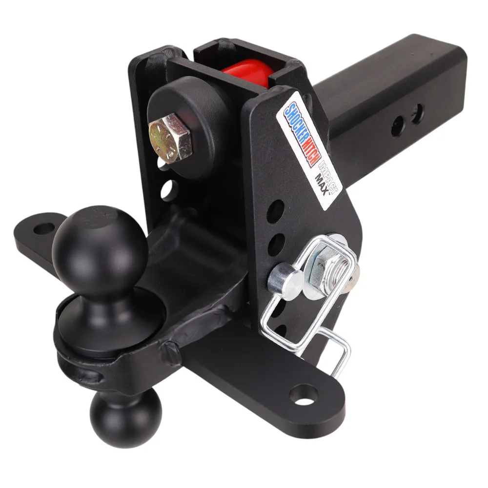 Impact Max Cushion Hitch & Black Sway Bar Tab Combo Ball Mount w/2" & 2-5/16" Balls