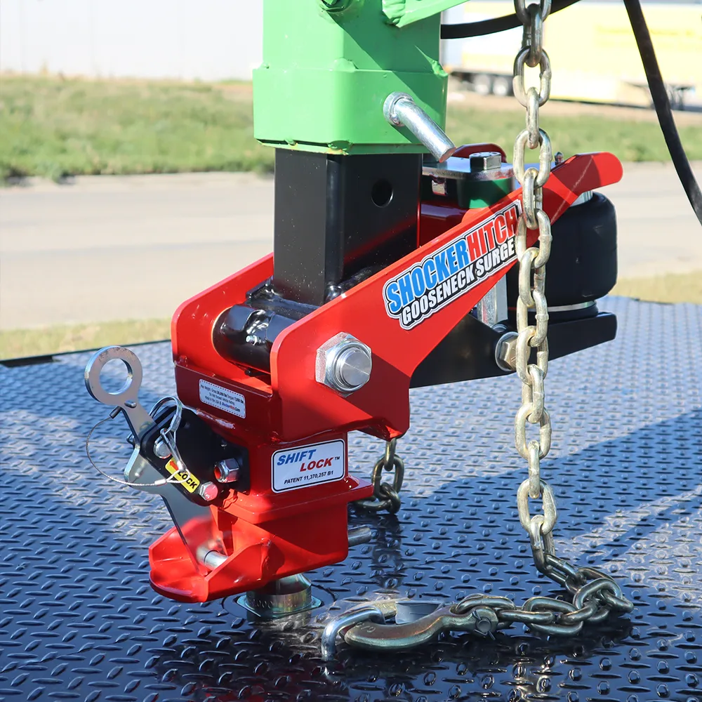 Shocker 40K Gooseneck Surge Air Hitch & Shift Lock Coupler for 3" Ball
