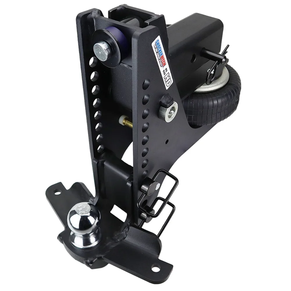Shocker HD Max Black Super Drop Air Hitch & Drop Ball Mount w/ 2" Ball & Sway Bar Tabs