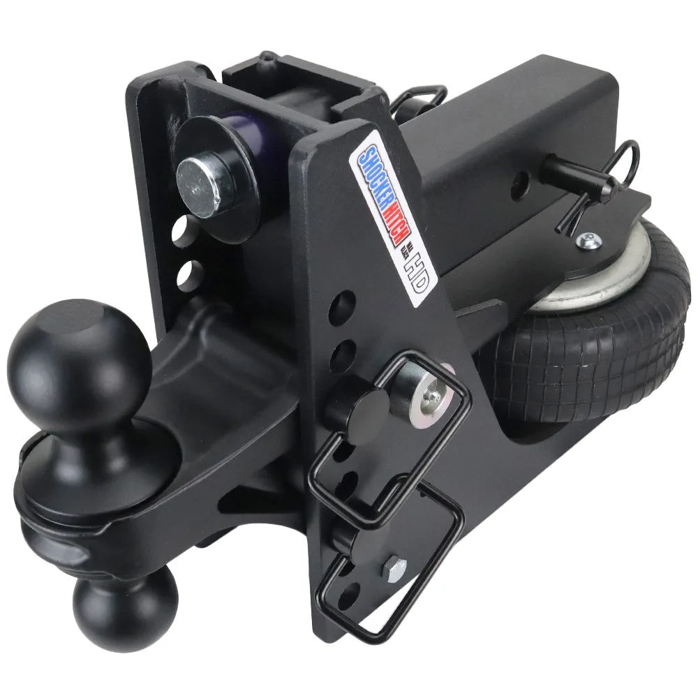 Shocker HD Max Black Air Hitch & Black Combo Ball Mount