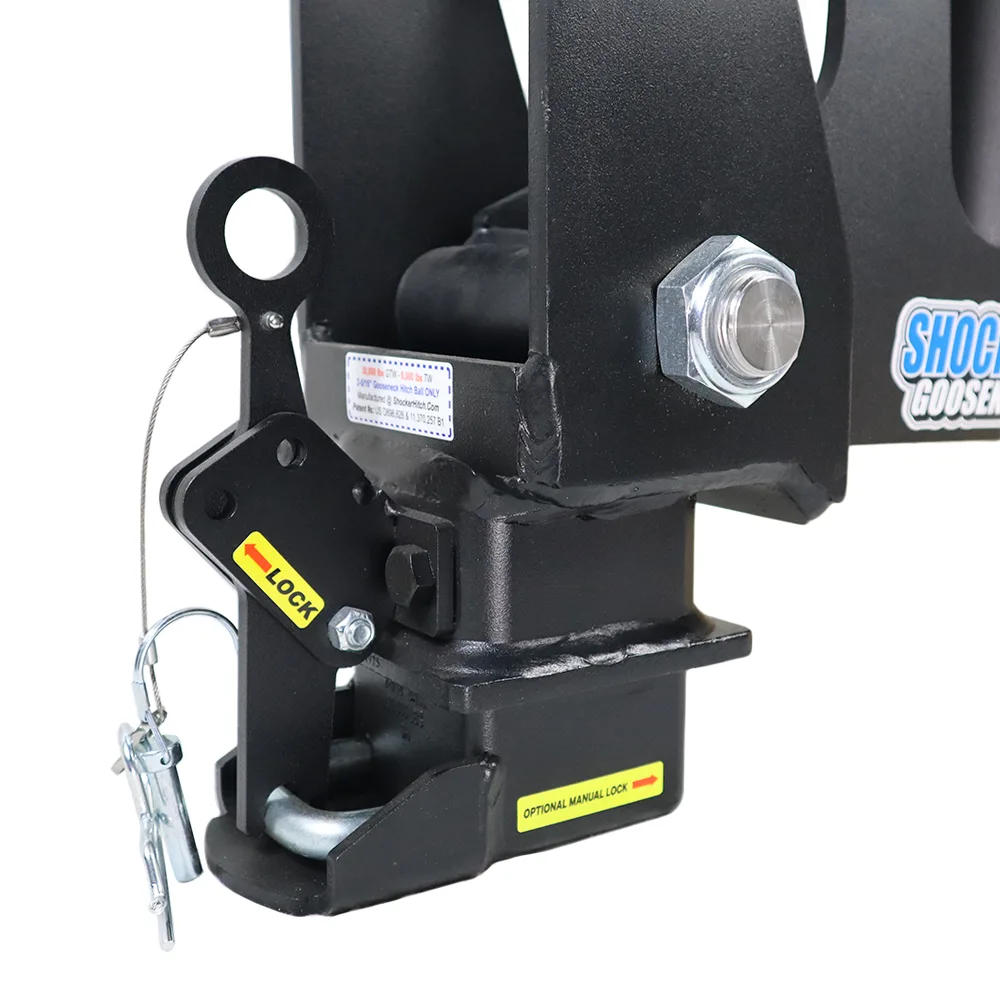 Shocker 9" Offset Gooseneck Surge Air Hitch & Shift Lock Coupler for 2-5/16" Ball