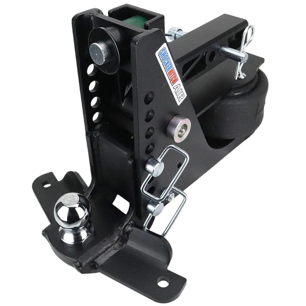 Shocker Max Black Air Hitch & Drop Ball Mount w/ 2" Ball & Sway Bar Tabs
