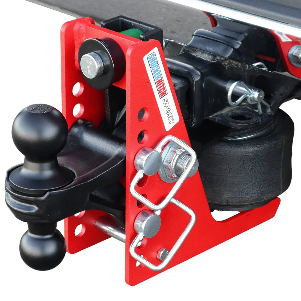 Shocker Sport 8K Air Hitch & Black Combo Ball Mount — Shocker bumper-pull receiver hitch (SKU SH-S620-200BLK)