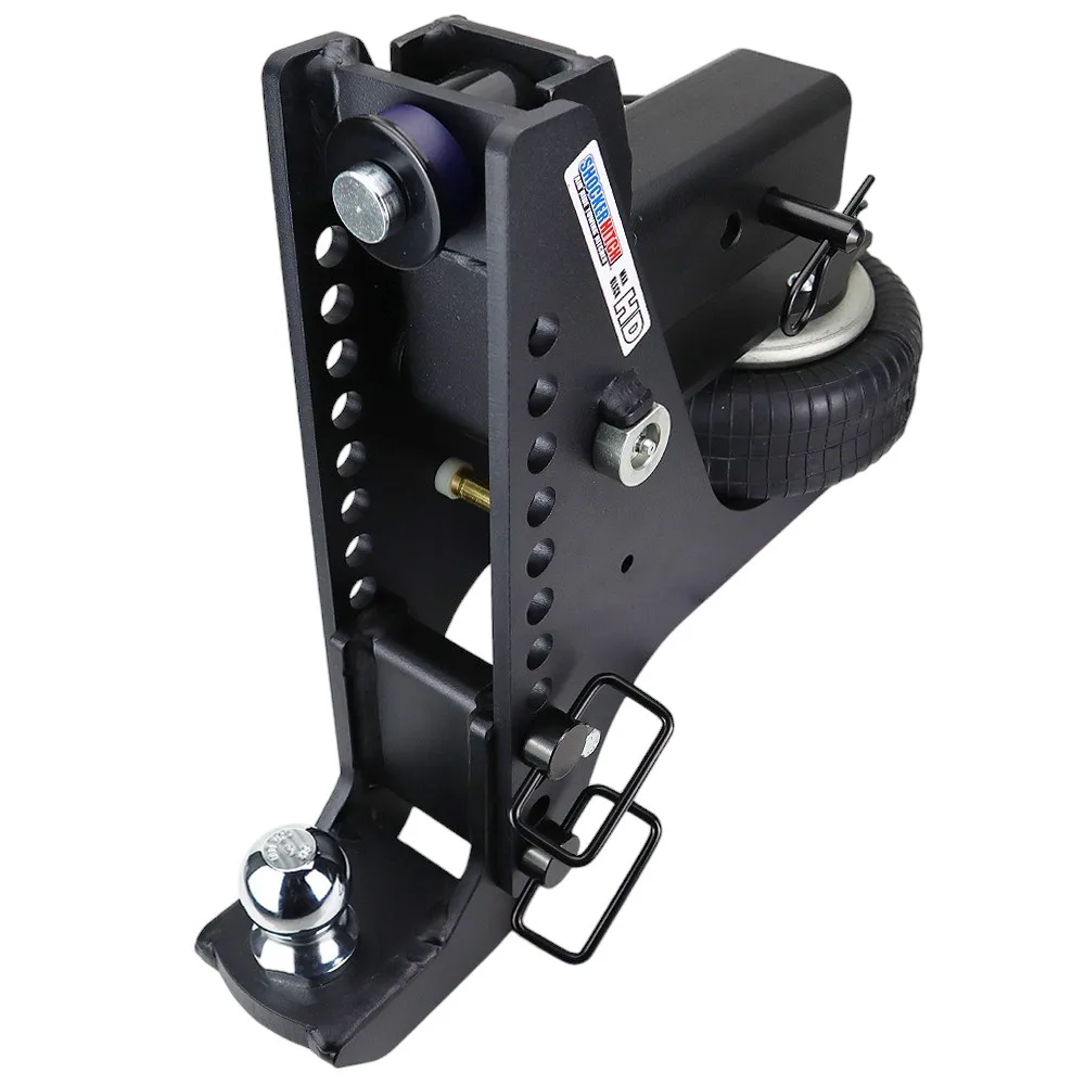 Shocker HD Max Black Super Drop Air Hitch & Drop Ball Mount w/ 2" Ball