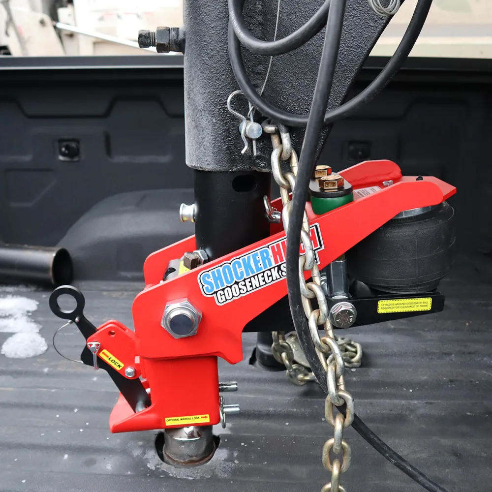 Shocker Gooseneck Surge Air Hitch & Shift Lock Coupler for 2-5/16" Ball