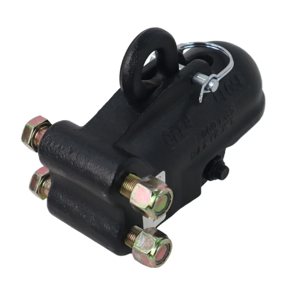 Wallace 12,000/1200 lbs Med Duty Adjustable Ball Coupler 2" - Channel Mount Includes Two 4-1/2″ long x 5/8″ diameter bolts and 2 Lock Nuts